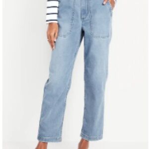 Old Navy Women's High-Waisted OGC Chino Pants Denim